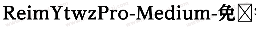 ReimYtwzPro-Medium字体转换