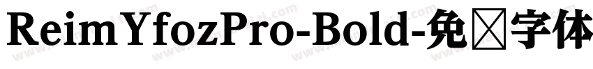 ReimYfozPro-Bold字体转换