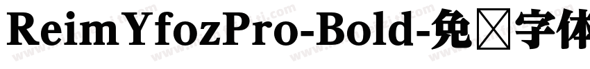 ReimYfozPro-Bold字体转换