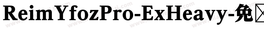 ReimYfozPro-ExHeavy字体转换