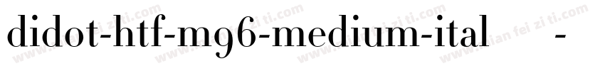 didot-htf-m96-medium-ital手机版字体转换