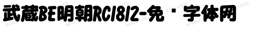 武蔵BE明朝RC1812字体转换