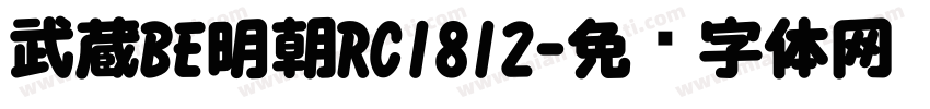 武蔵BE明朝RC1812字体转换