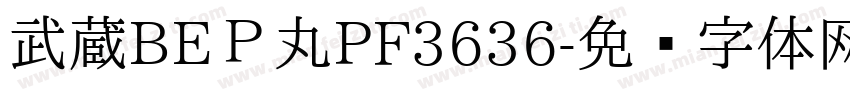 武蔵BEＰ丸PF3636字体转换