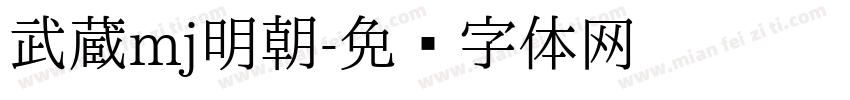 武蔵mj明朝字体转换