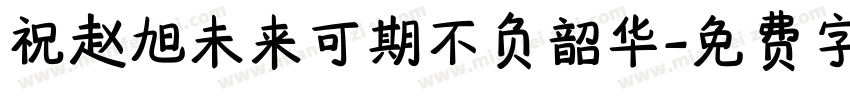 祝赵旭未来可期不负韶华字体转换