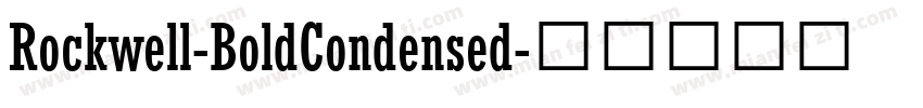 Rockwell-BoldCondensed字体转换