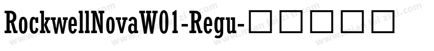 RockwellNovaW01-Regu字体转换