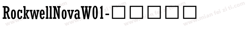 RockwellNovaW01字体转换