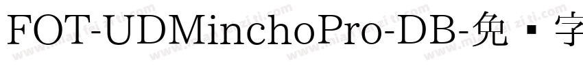 FOT-UDMinchoPro-DB字体转换