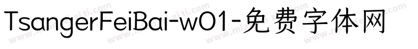 TsangerFeiBai-wO1字体转换