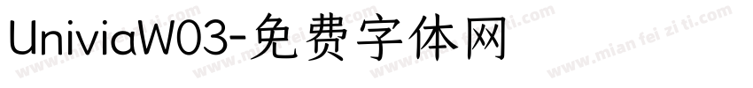 UniviaW03字体转换