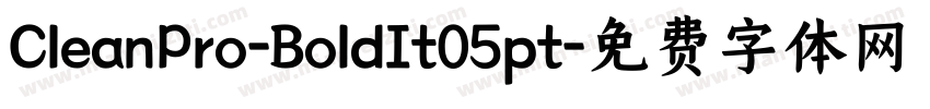 CleanPro-BoldIt05pt字体转换