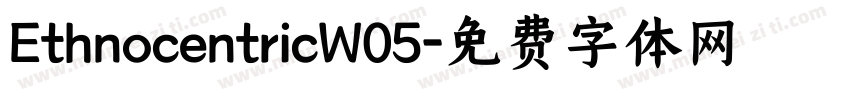 EthnocentricW05字体转换