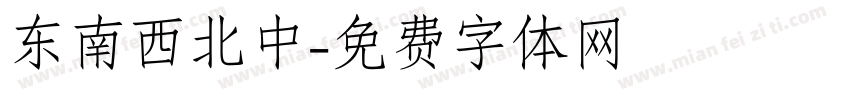东南西北中字体转换
