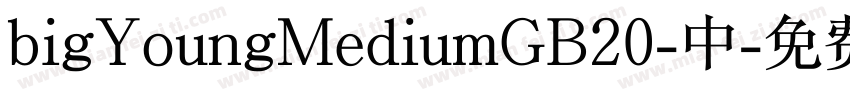bigYoungMediumGB20-中字体转换