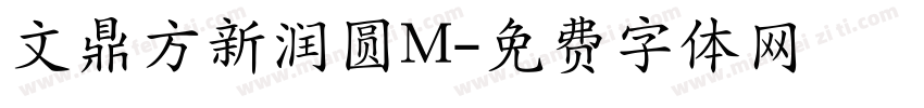 文鼎方新润圆M字体转换