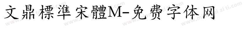 文鼎標準宋體M字体转换