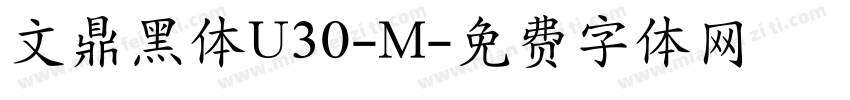 文鼎黑体U30-M字体转换