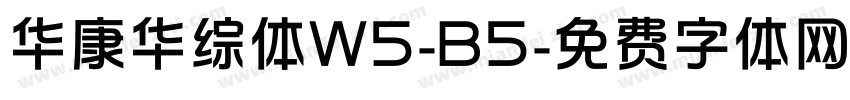 华康华综体W5-B5字体转换
