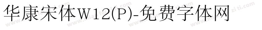 华康宋体W12(P)字体转换