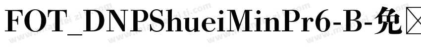 FOT_DNPShueiMinPr6-B字体转换