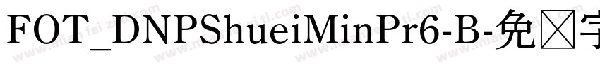 FOT_DNPShueiMinPr6-B字体转换