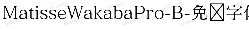 MatisseWakabaPro-B字体转换