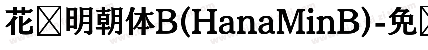 花园明朝体B(HanaMinB)字体转换