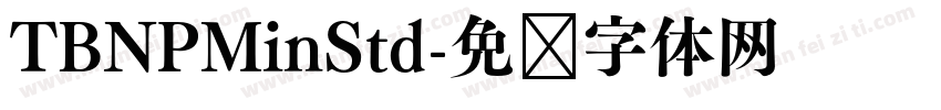TBNPMinStd字体转换
