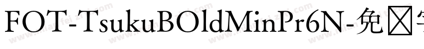 FOT-TsukuBOldMinPr6N字体转换