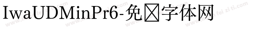 IwaUDMinPr6字体转换