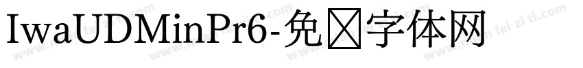 IwaUDMinPr6字体转换