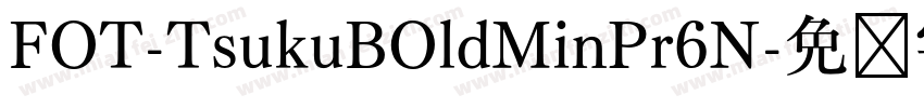 FOT-TsukuBOldMinPr6N字体转换