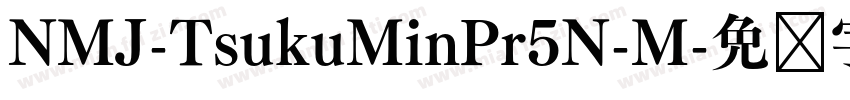 NMJ-TsukuMinPr5N-M字体转换