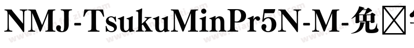 NMJ-TsukuMinPr5N-M字体转换