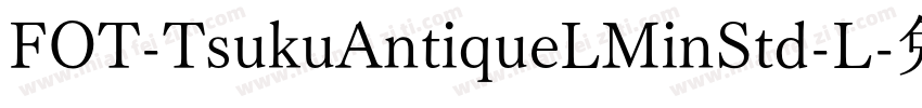 FOT-TsukuAntiqueLMinStd-L字体转换