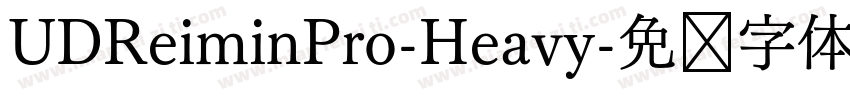 UDReiminPro-Heavy字体转换
