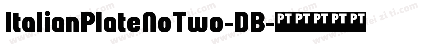 ItalianPlateNoTwo-DB字体转换