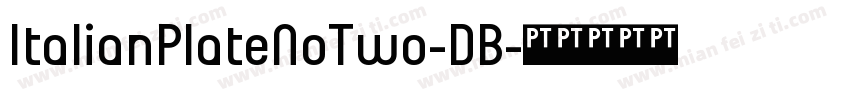 ItalianPlateNoTwo-DB字体转换