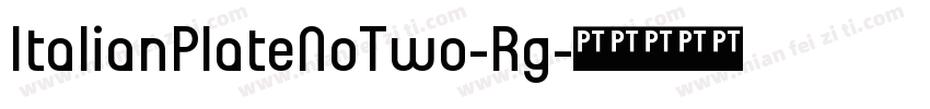 ItalianPlateNoTwo-Rg字体转换