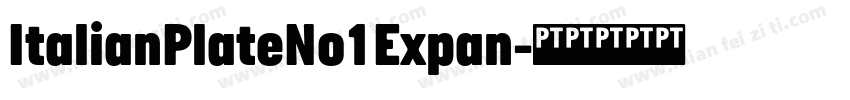 ItalianPlateNo1Expan字体转换