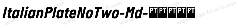 ItalianPlateNoTwo-Md字体转换