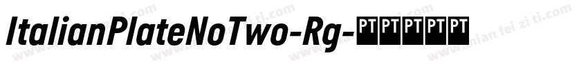 ItalianPlateNoTwo-Rg字体转换