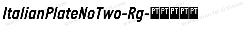 ItalianPlateNoTwo-Rg字体转换