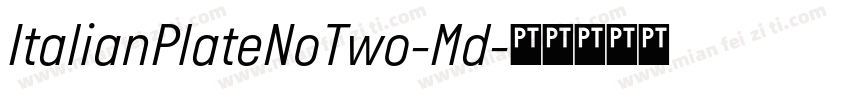 ItalianPlateNoTwo-Md字体转换