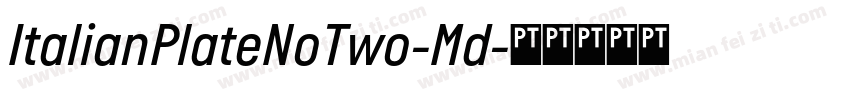 ItalianPlateNoTwo-Md字体转换