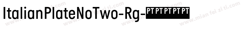 ItalianPlateNoTwo-Rg字体转换