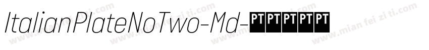 ItalianPlateNoTwo-Md字体转换