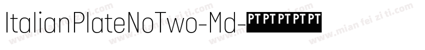 ItalianPlateNoTwo-Md字体转换